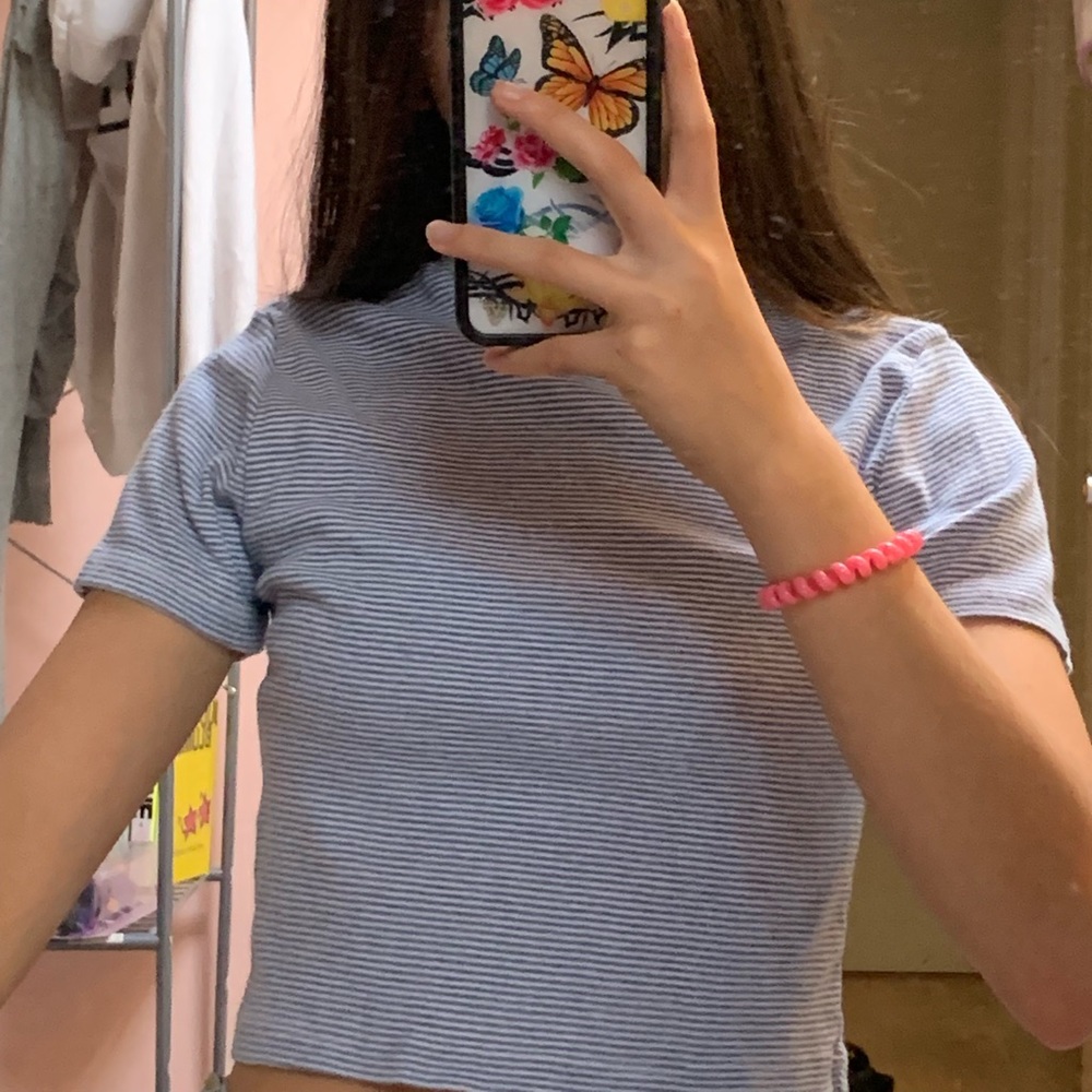 brandy melville striped crop top